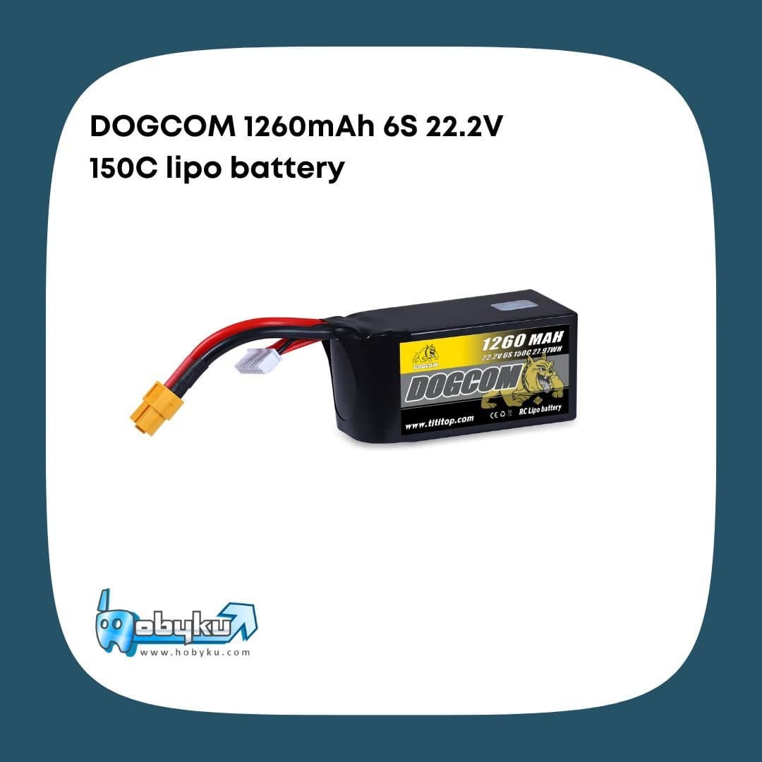 Foto utama Dogcom 6S 22.2V 1260mAh 150C Lipo Battery